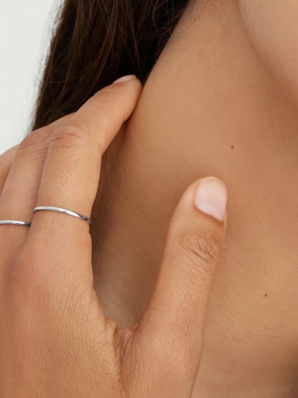 MEJURI 14K White Gold Stacker Ring | size 4